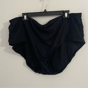 Anne Cole Women’s Classic Black High Rise Plus Size Bikini Bottom size 24W